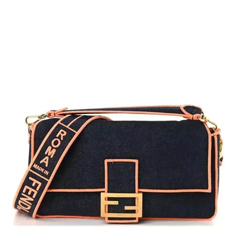 fendi baguette chain large|Fendi denim baguette.